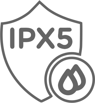 IPX5 Water Resistance